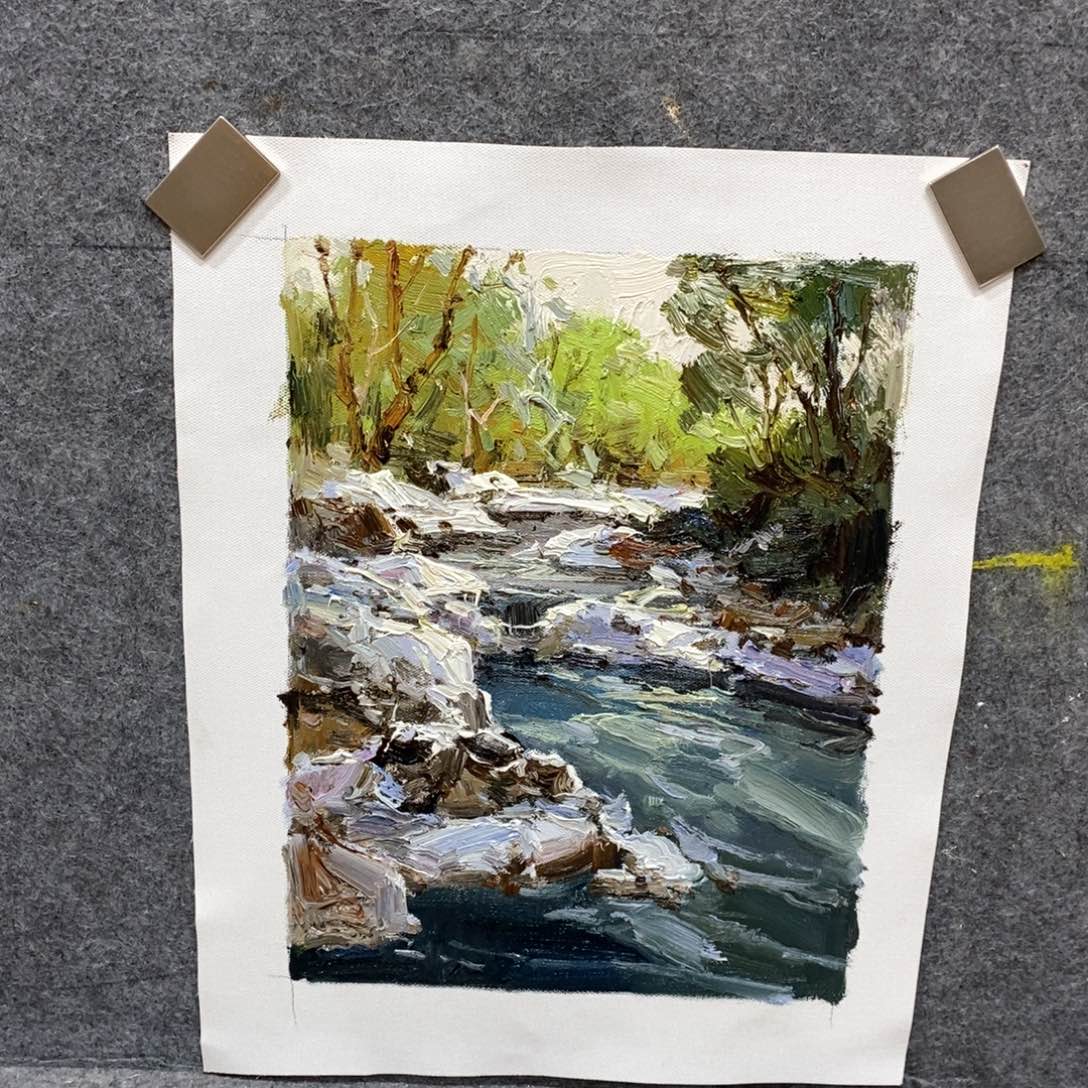 油画风景画芯尺寸40x 30 c m