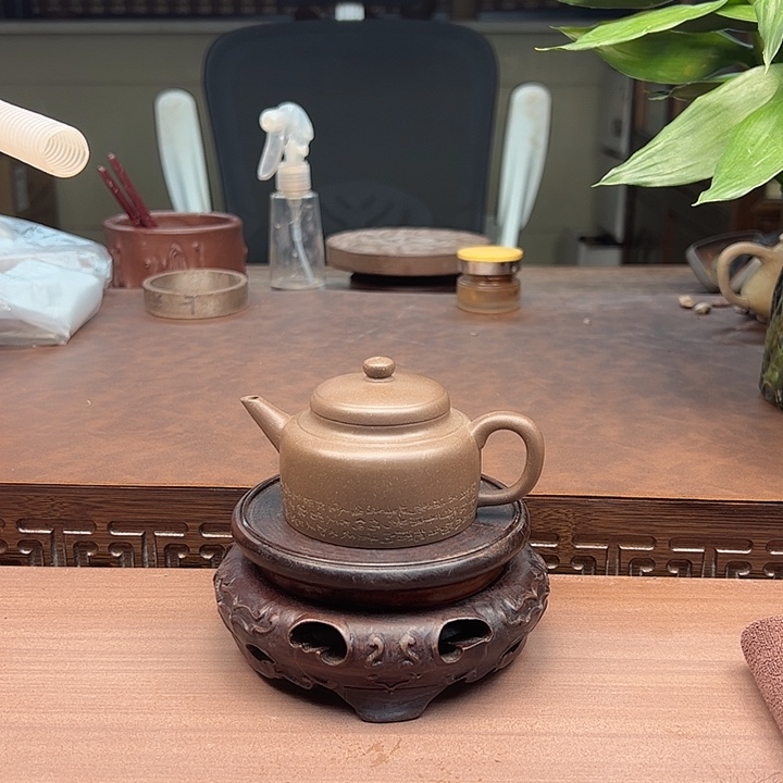 原矿紫砂壶德钟半手工制作