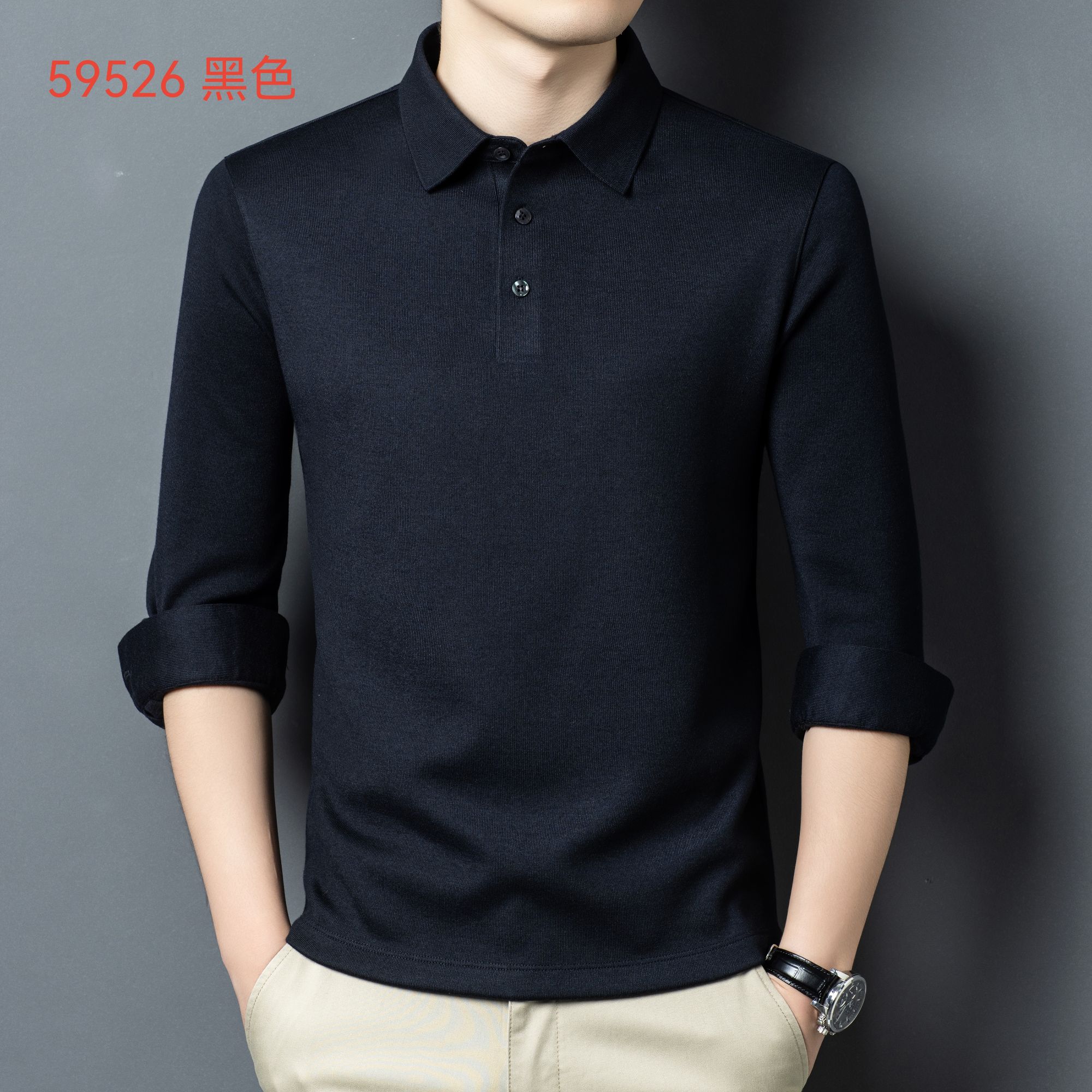 09-59526 男士舒适长袖时尚男上衣秋冬季商务高档