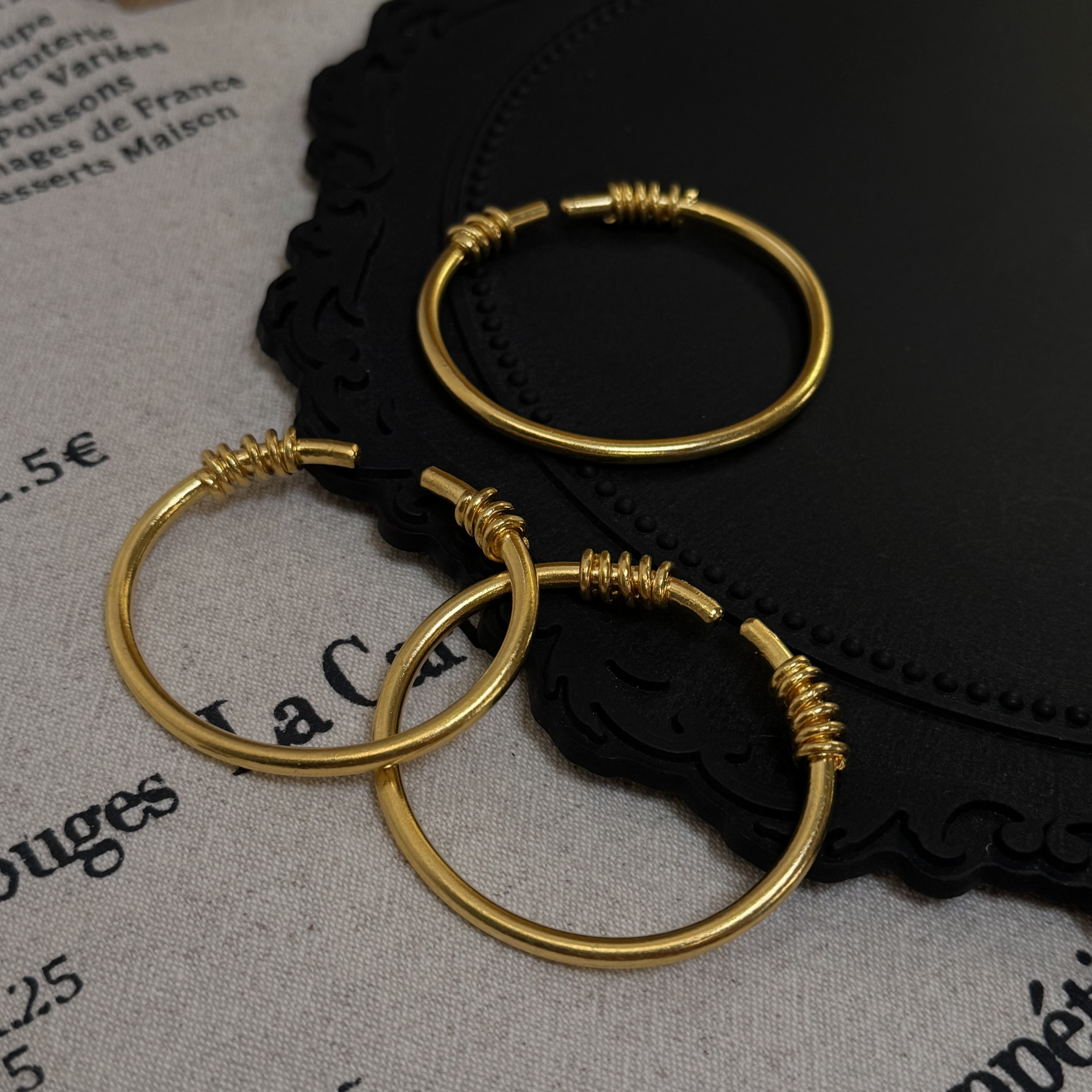 【手工】原版原创‘追光’镯 大师手工黄金手镯足金999休闲时尚百搭