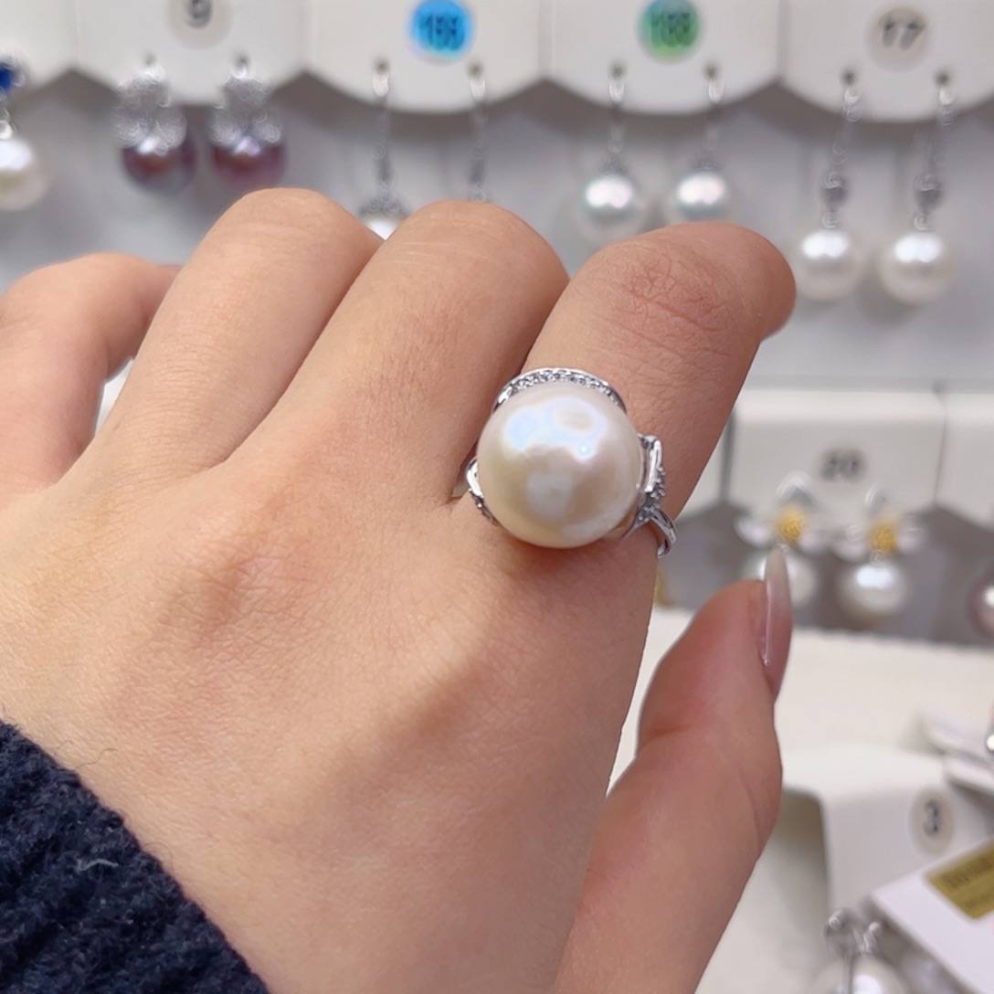 戒指未镶嵌淡水珍珠13mm