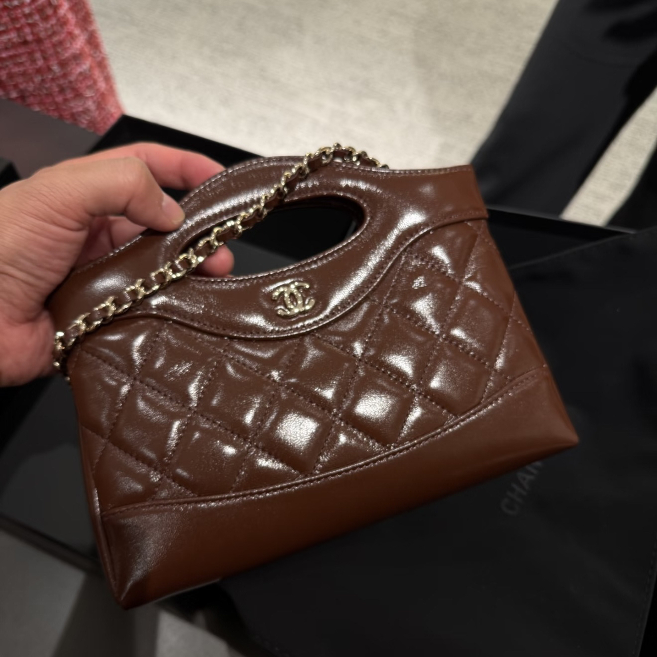 未使用 Chanel/香奈儿 青奢荟/25k 31bag nano斜挎包/84440