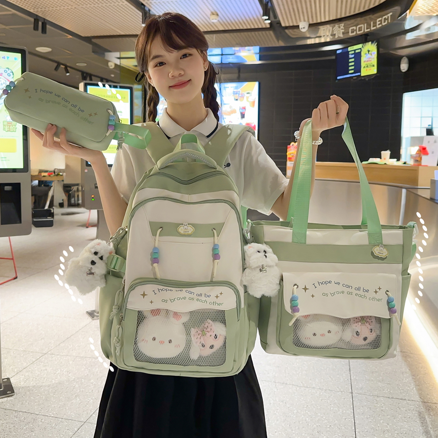 书包女2025新款小学生三到六年级初中生ins日系背包大容量双肩包