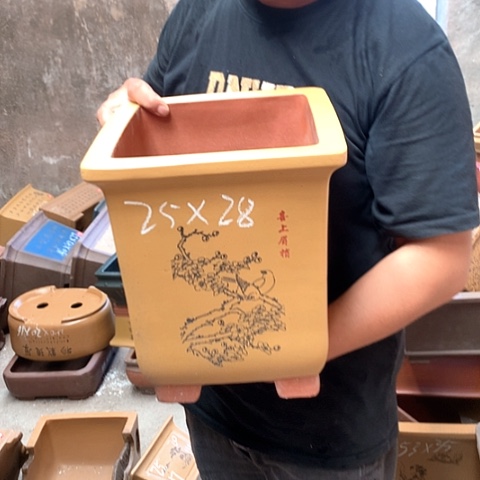 紫砂花盆手工制作