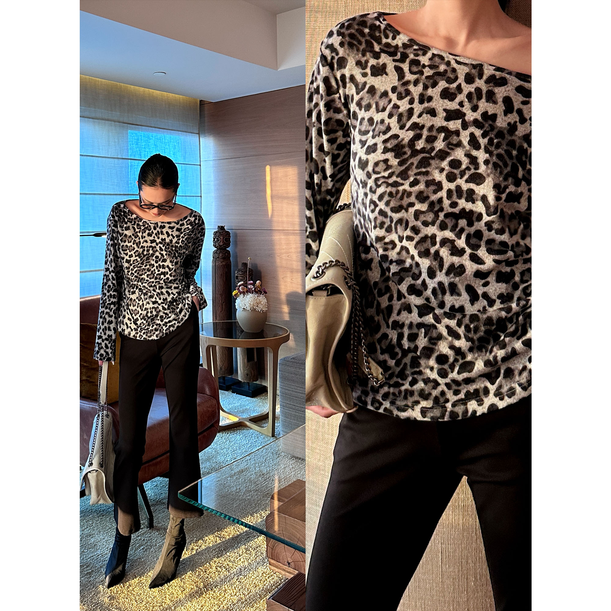 紫紫   时髦氛围    雪豹多穿复古时髦秋冬上衣   ZD08SZHJ149