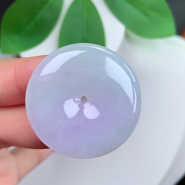 颈饰未镶嵌翡翠平安扣 31.8x5.2mm