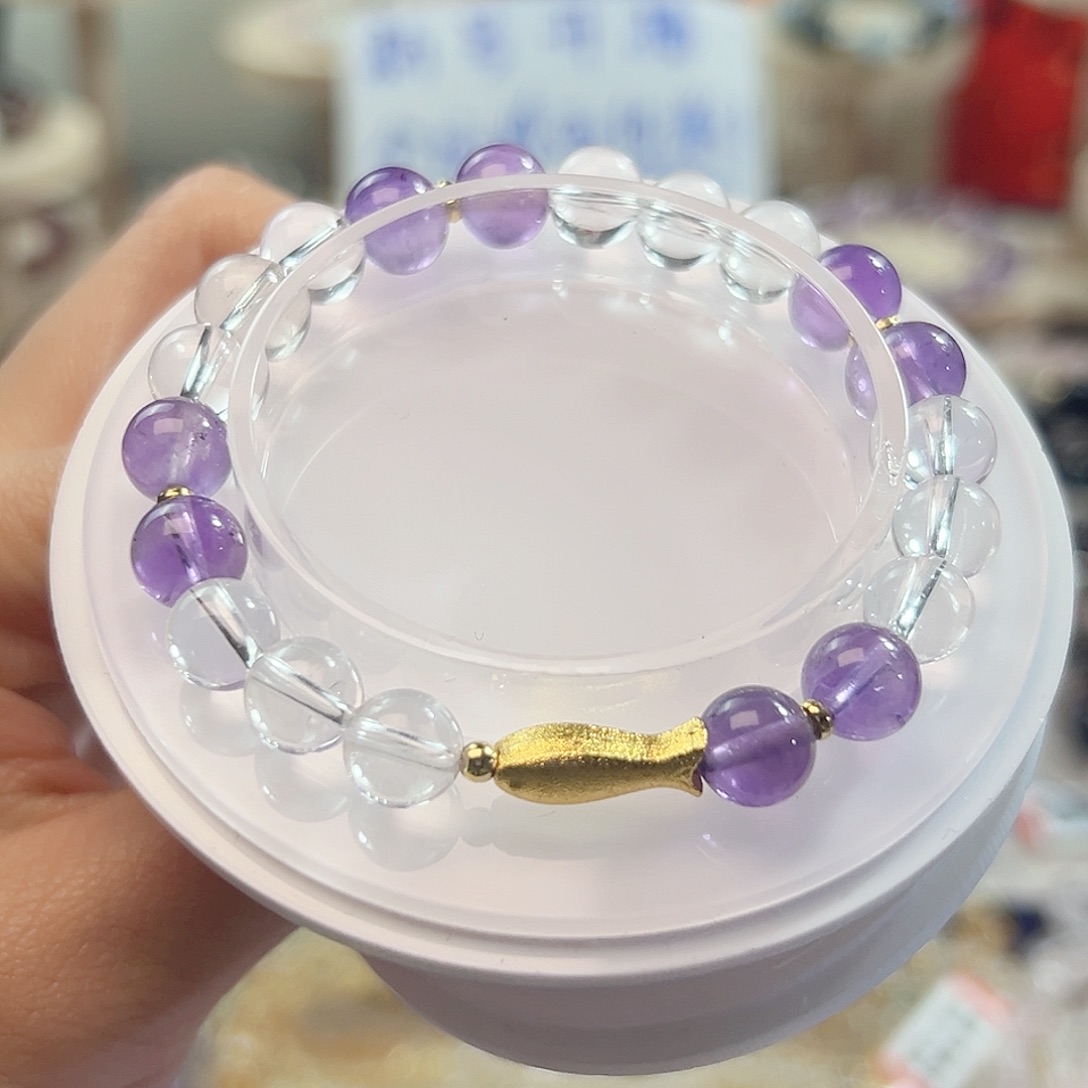 水晶手链未镶嵌水晶手串8m m