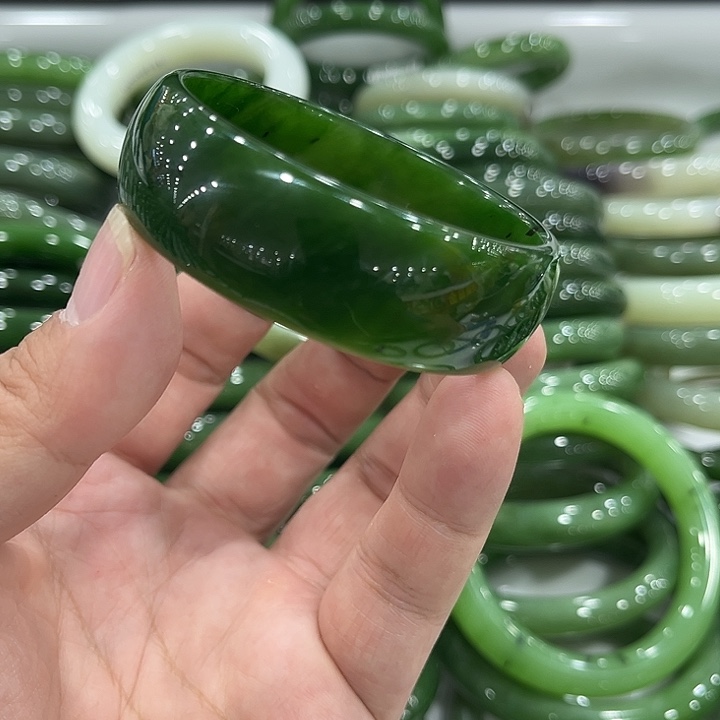 和田玉未镶嵌手镯53～轻微包容