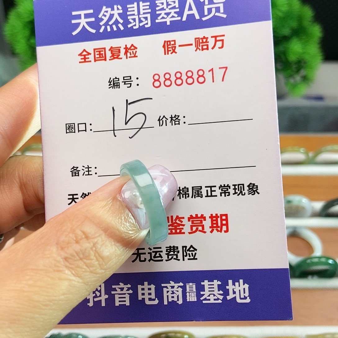翡翠戒圈未镶嵌8817......
