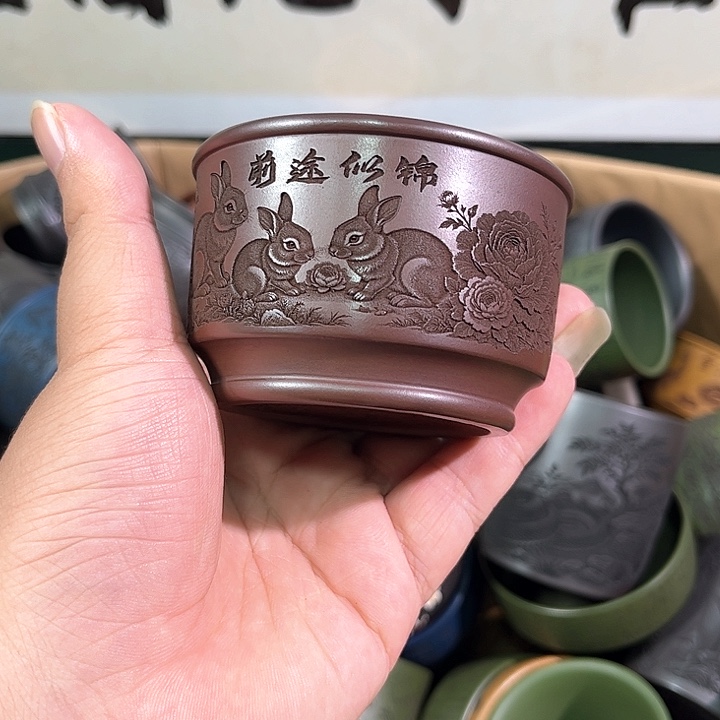 茶杯紫砂全手工紫砂主人杯