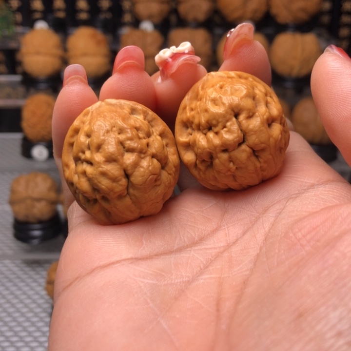 橄榄核把件6脑纹蛙