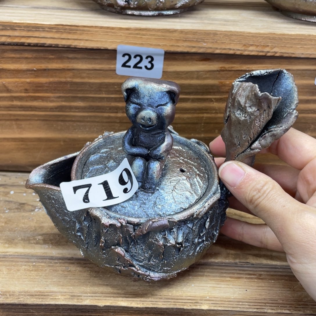 陶纯手工柴烧茶壶茶具瑕瑕