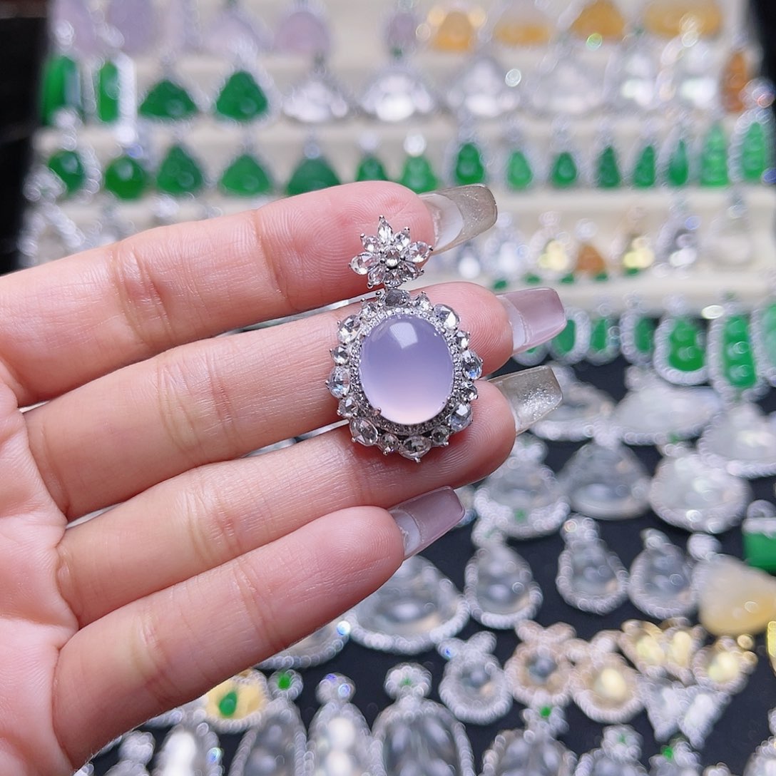 玛瑙/玉髓颈饰银S925镶嵌