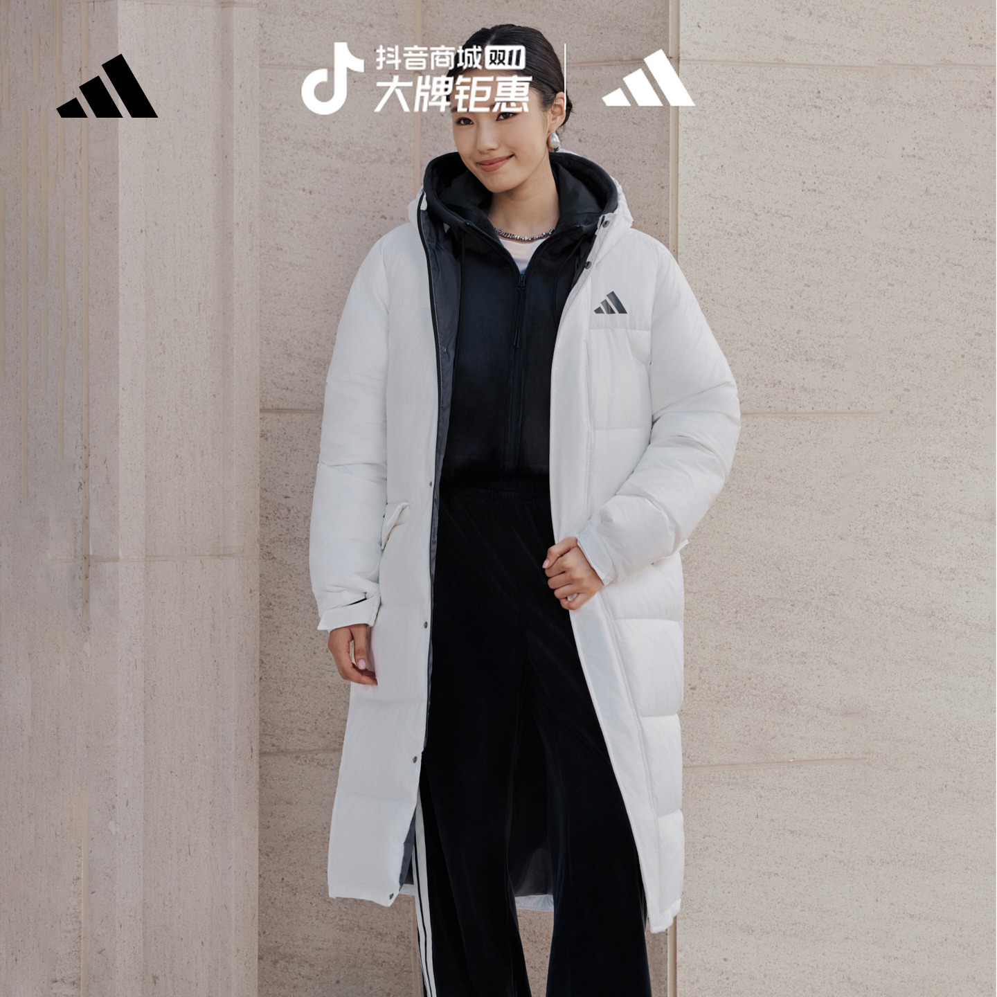 阿迪达斯官方500蓬休闲保暖鸭绒羽绒服男女秋冬新款adidas KF4396