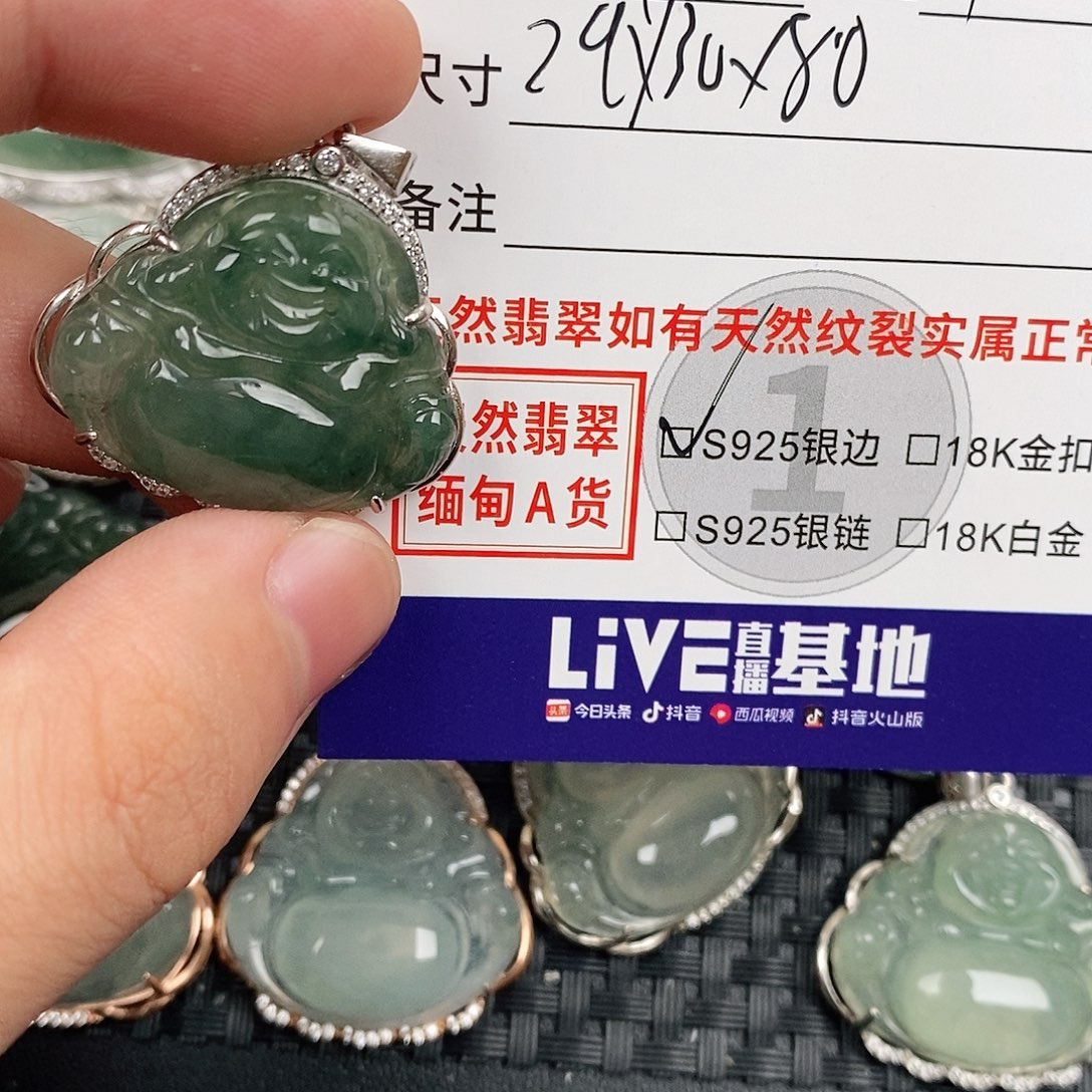 翡翠银S925镶嵌颈饰