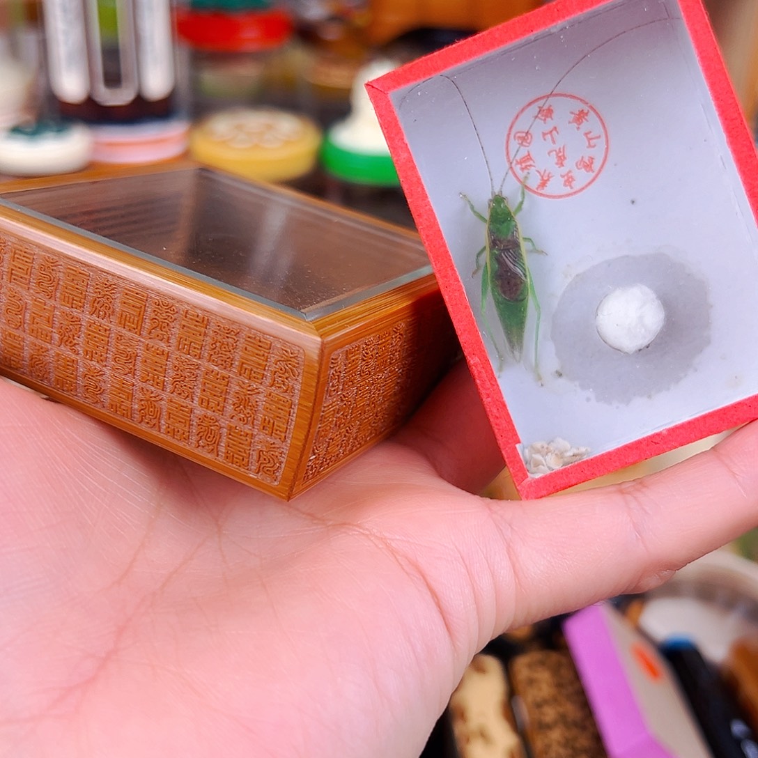 张圣林百寿图竹林金钟盒配金钟