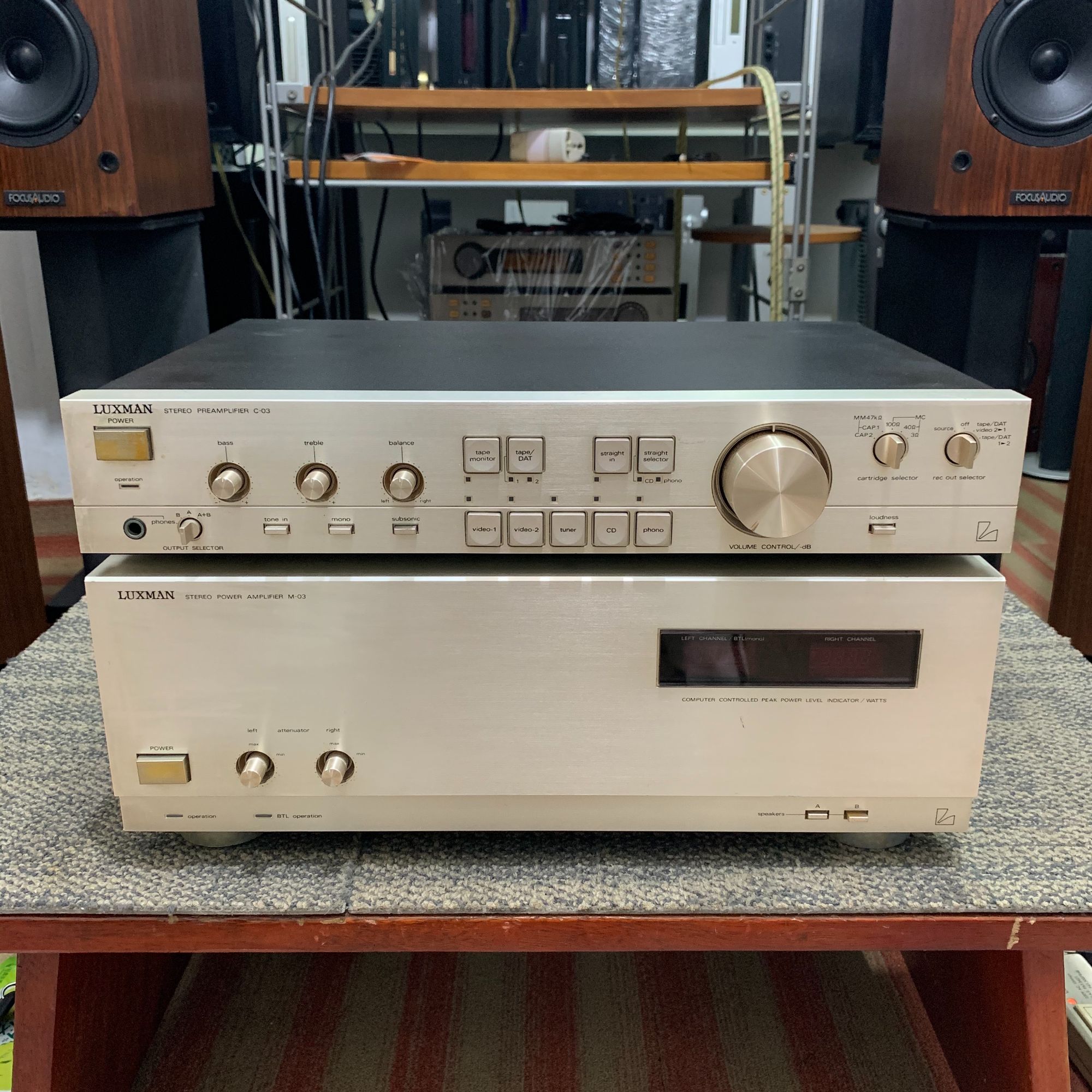 力士/LUXMAN C03+M03前后级功放.不包邮