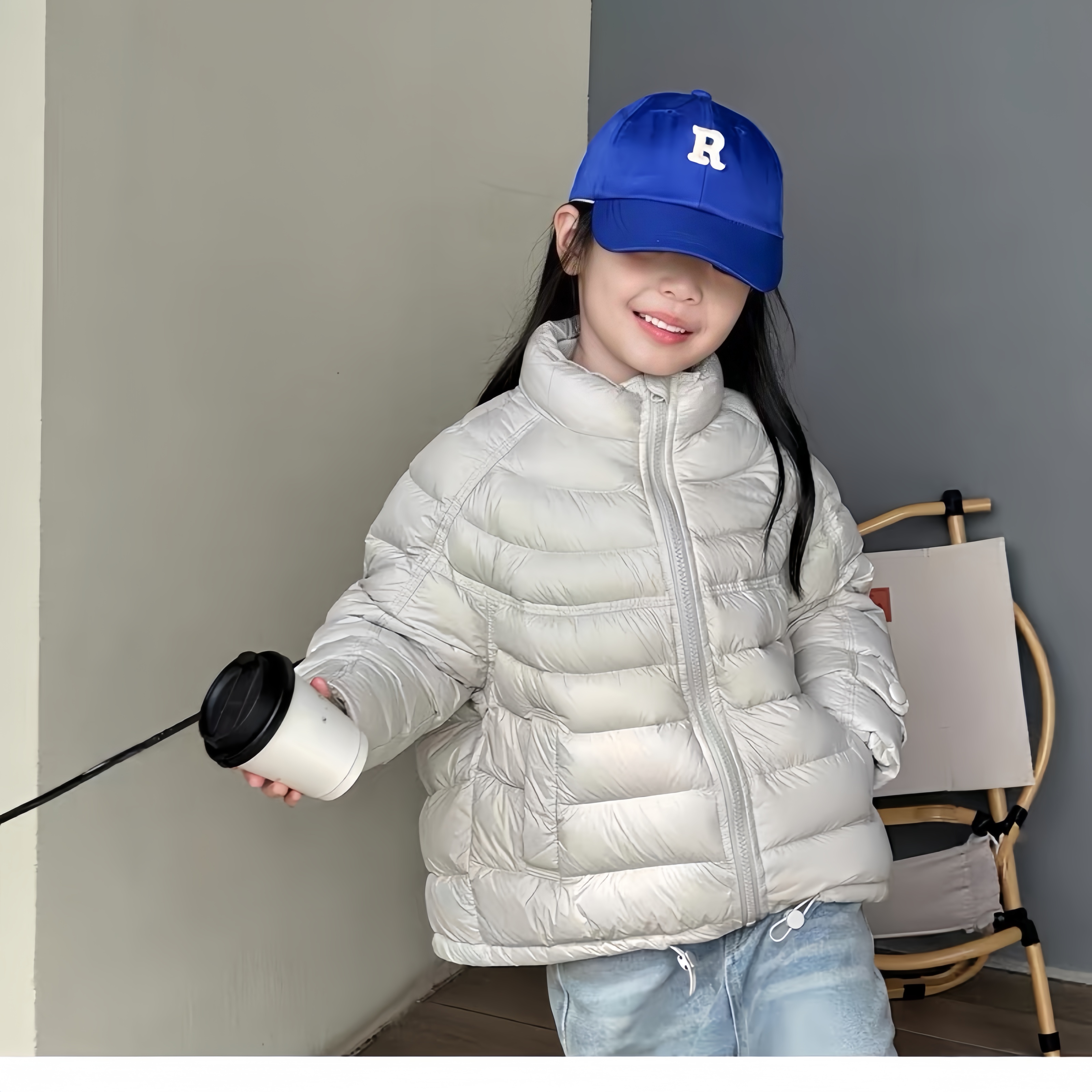 杜邦三防儿童立领排骨羽绒服女童秋冬白鸭绒外套小童大童保暖冬装