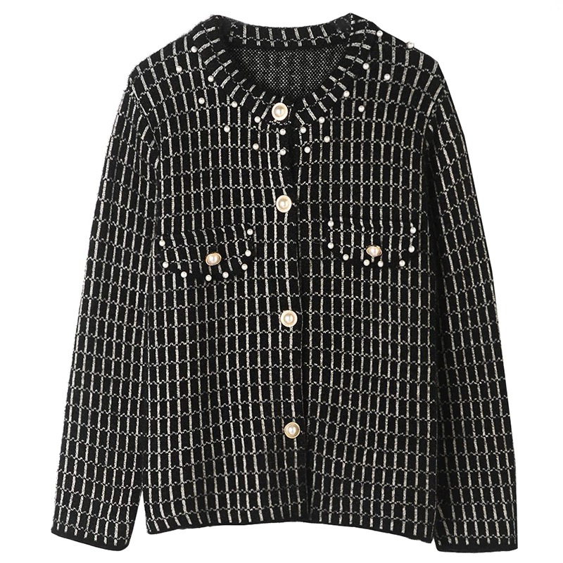 小香风针织开衫毛衣外套外穿针织开衫简约百搭范