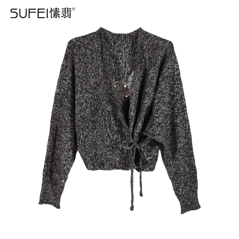 SUFEI/愫翡S53ZZ1194A 秋季新款简约雪花针织衫 1194