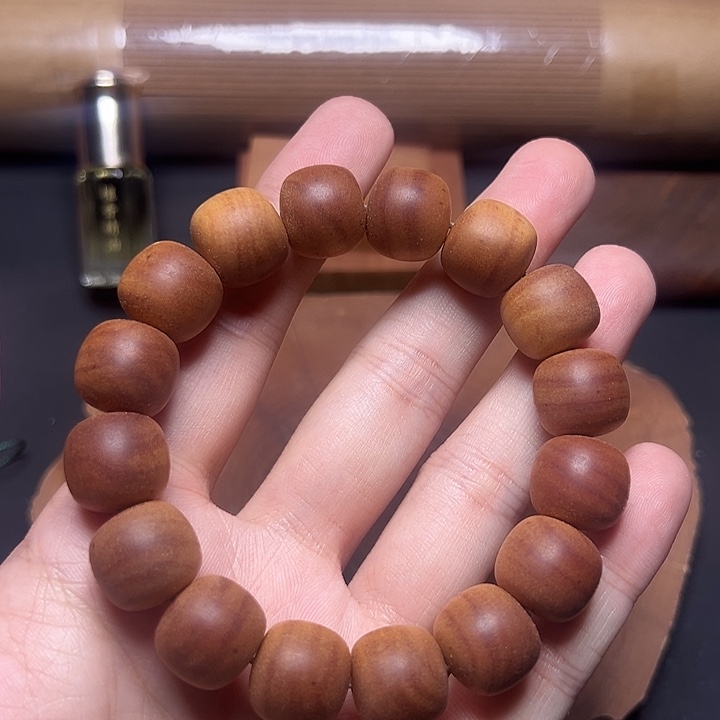 檀香木1314老型珠黑肉横纹沉水级