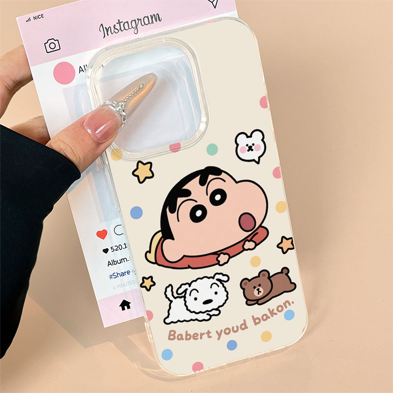 简约小新涂鸦适用苹果13手机壳软iphone16pro/15小米vivo华为oppo