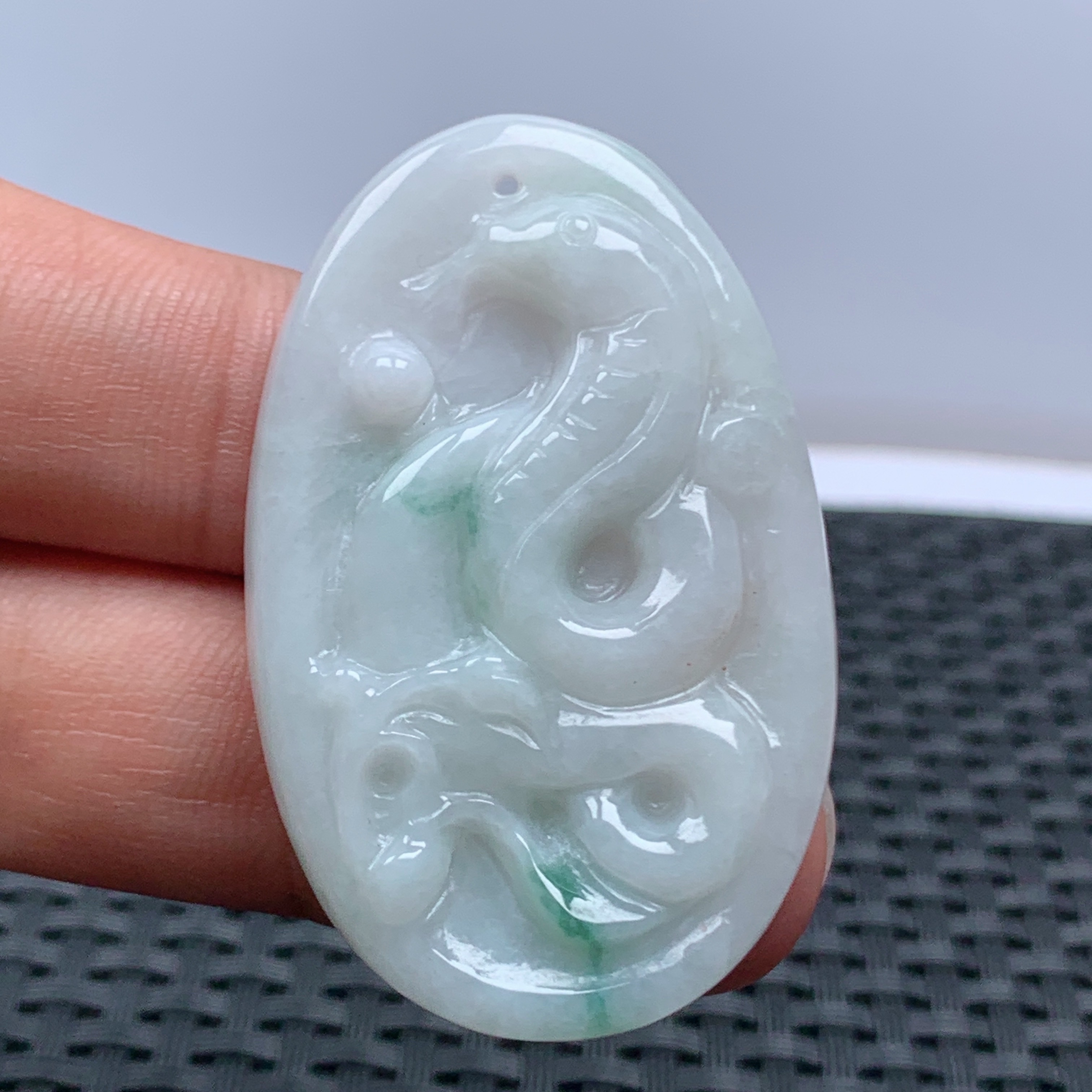 缅甸天然a货翡翠玉蛇牌吊坠飘花生肖守护神挂件挂坠项坠精雕仿古