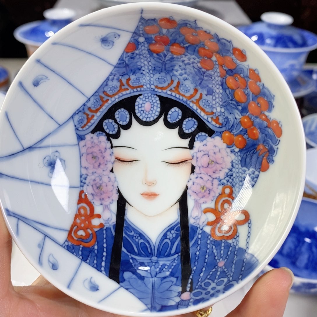 杯青花花旦主人杯杯