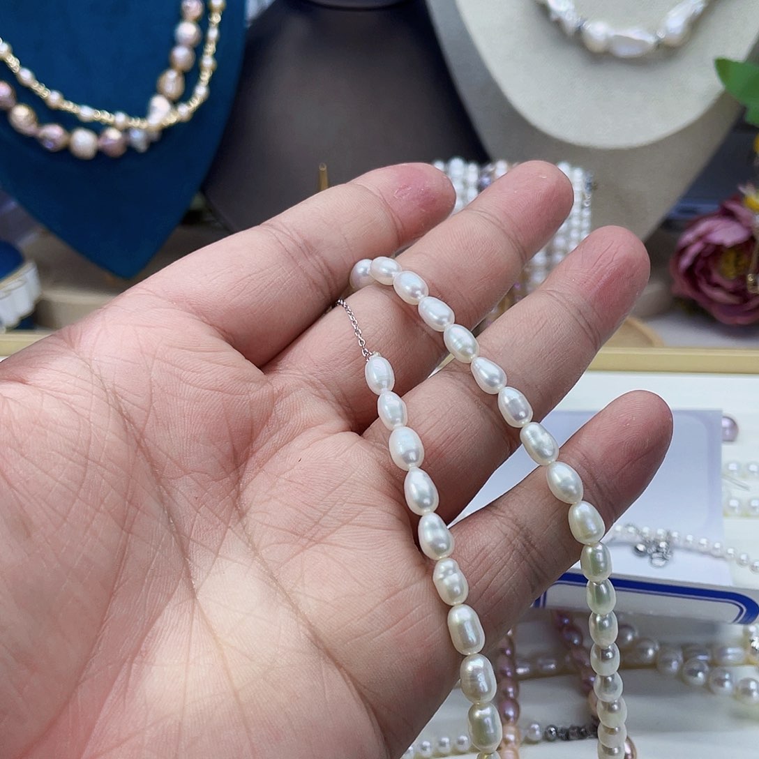 淡水珍珠颈饰银S925镶嵌