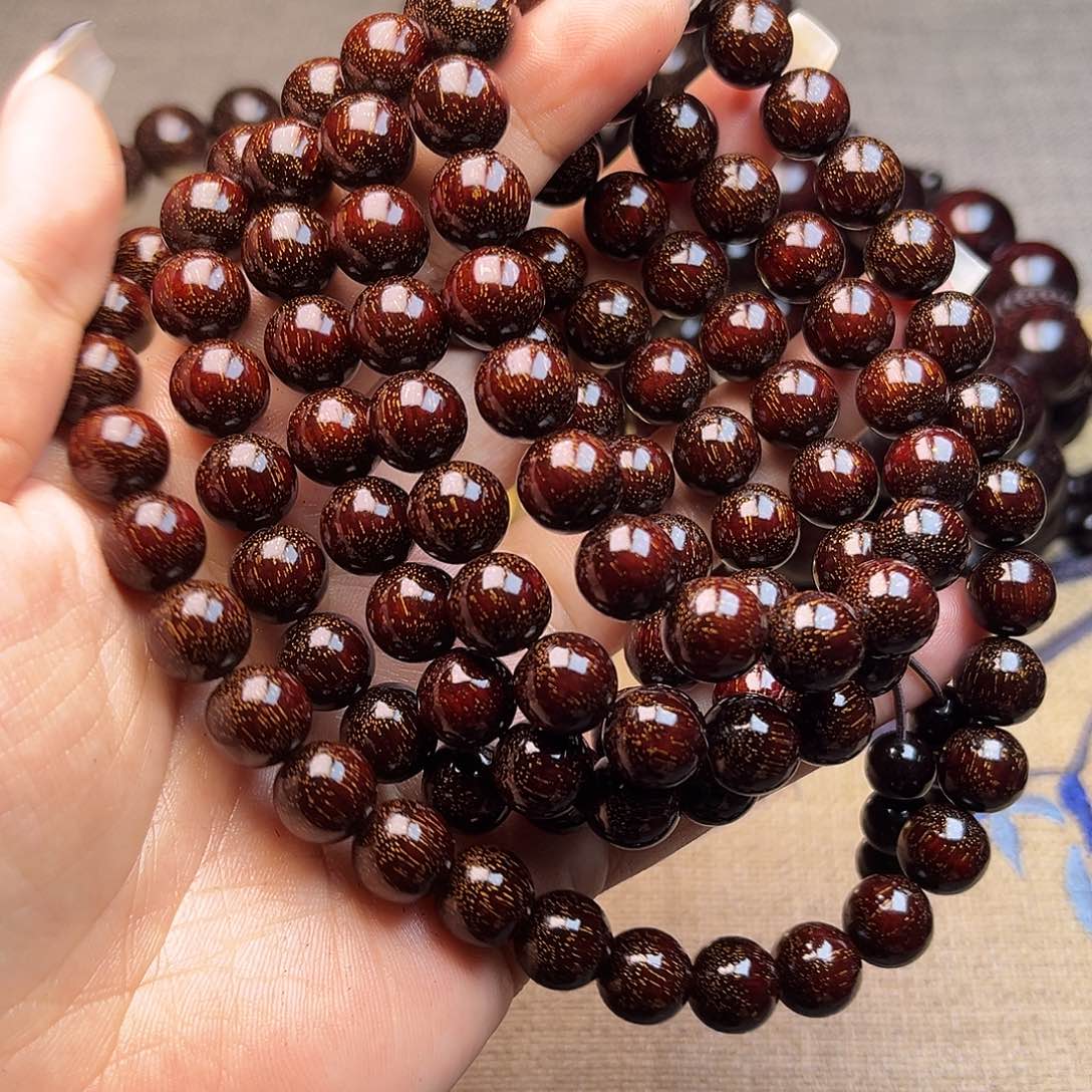 檀香紫檀（小叶紫檀）1.0 108颗爆星