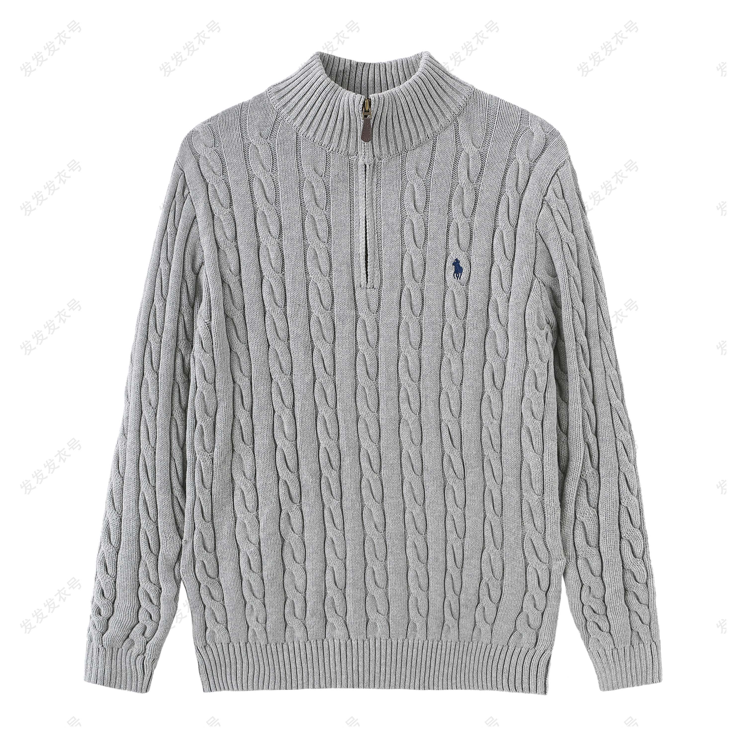 【小禾专属】小马绞花半拉链长袖半高领半高拉链麻花老钱风 JHC-223