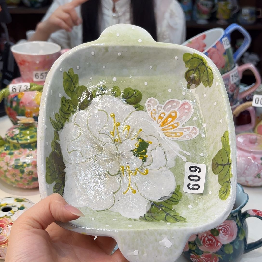 瓷片景德镇手绘高温釉下彩陶瓷茶具