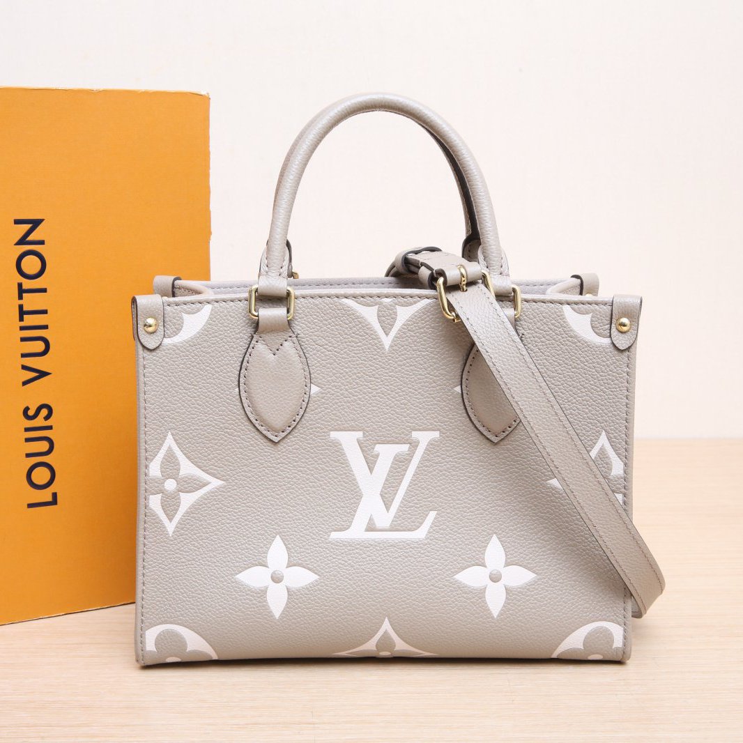 99新 LouisVuitton/路易威登 小花柳 Onthego 小号 大象灰芯片