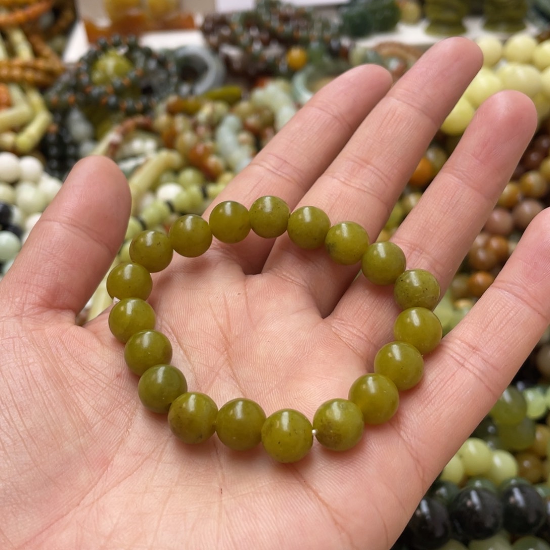 蛇纹石玉手链未镶嵌