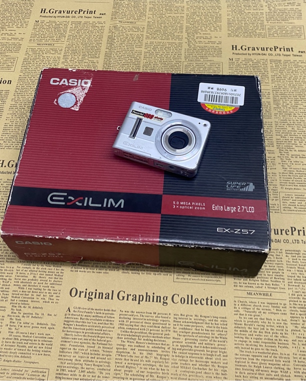 9新 Casio/卡西欧 ex-z57 500w像素3x变焦美颜人像出片清冷白皮