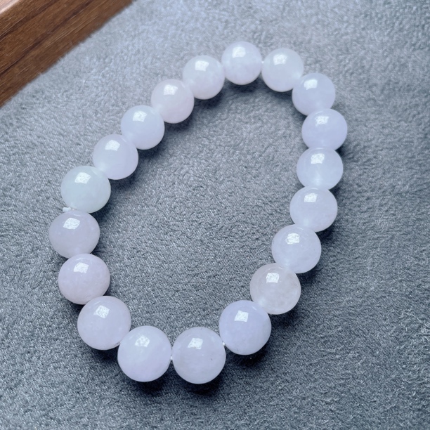 卡10mm左右-天然缅料A货正白冰手串-多样性发一串