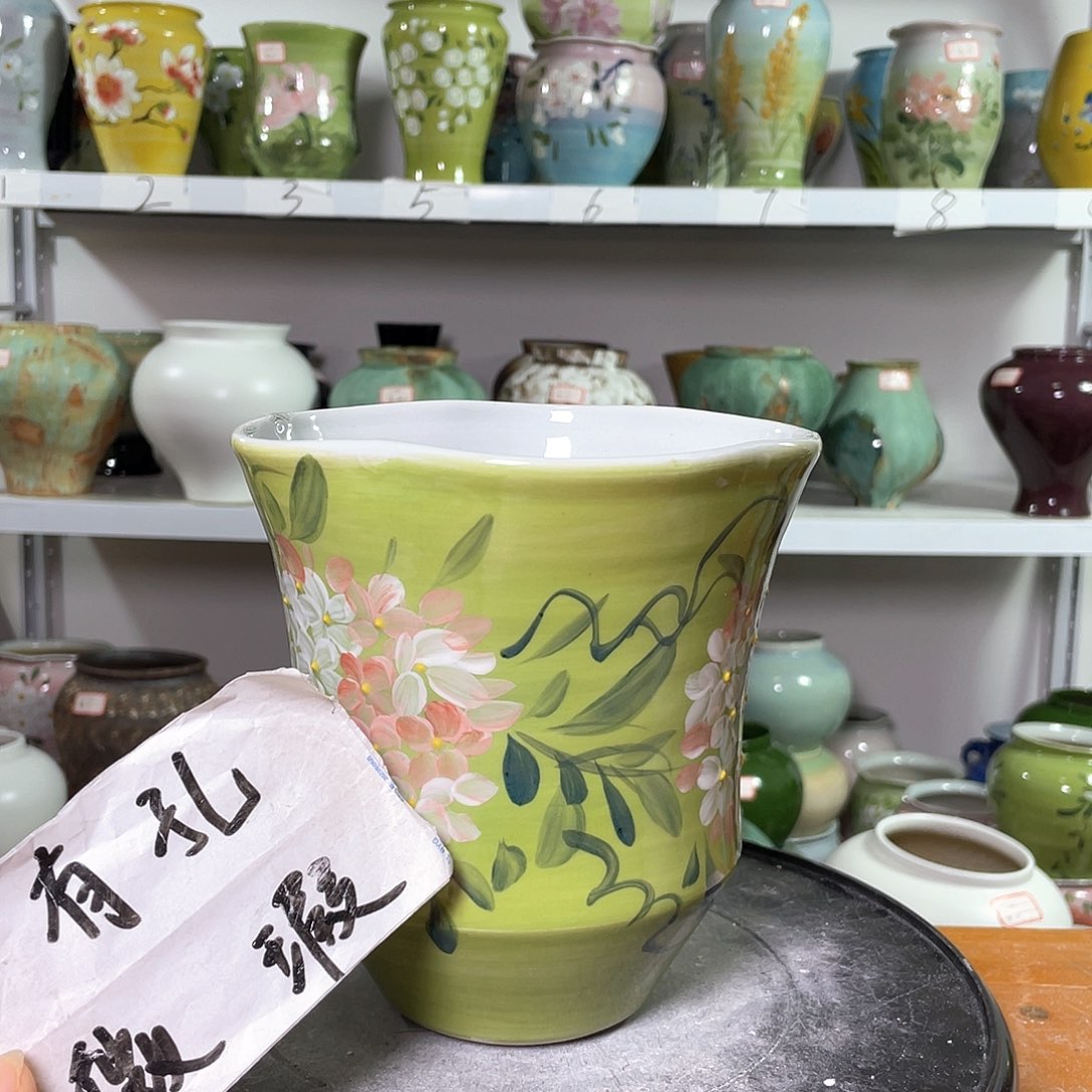 景德镇陶瓷花盆微瑕236