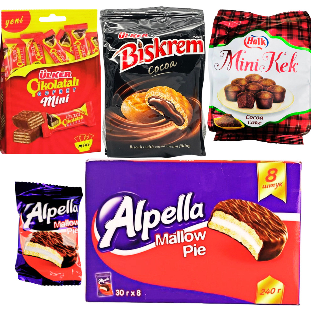 ULKER/优客albenni夹心威化饼干巧克力饼干营养零食拍1发5袋