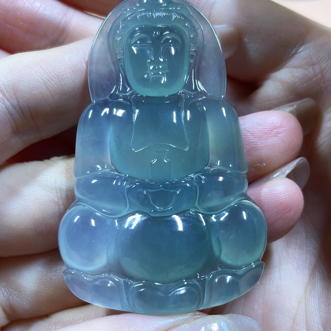 翡翠颈饰未镶嵌晴绿正装
