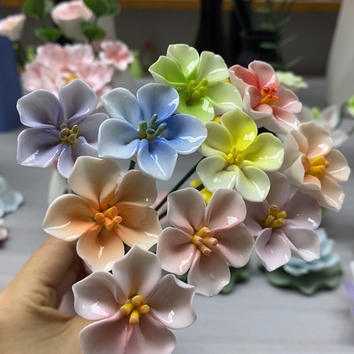 陶瓷陶瓷材料10朵樱花