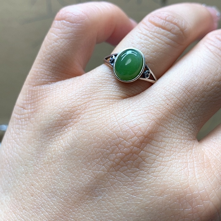 水晶水晶戒指银S925镶嵌