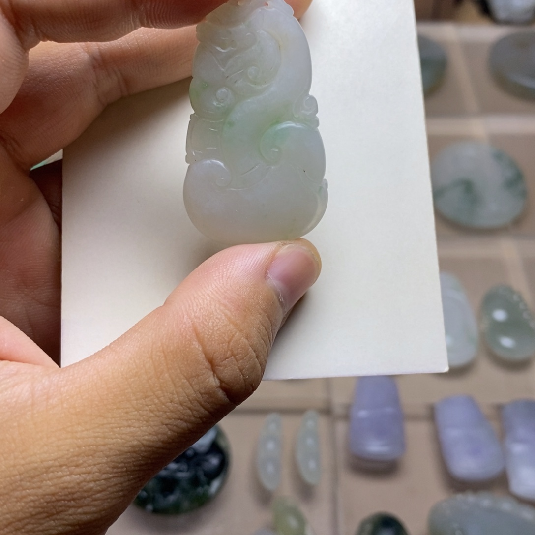 未镶嵌定制翡翠龙如意