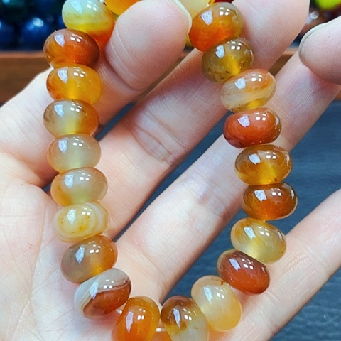 玛瑙/玉髓手链未镶嵌算盘12