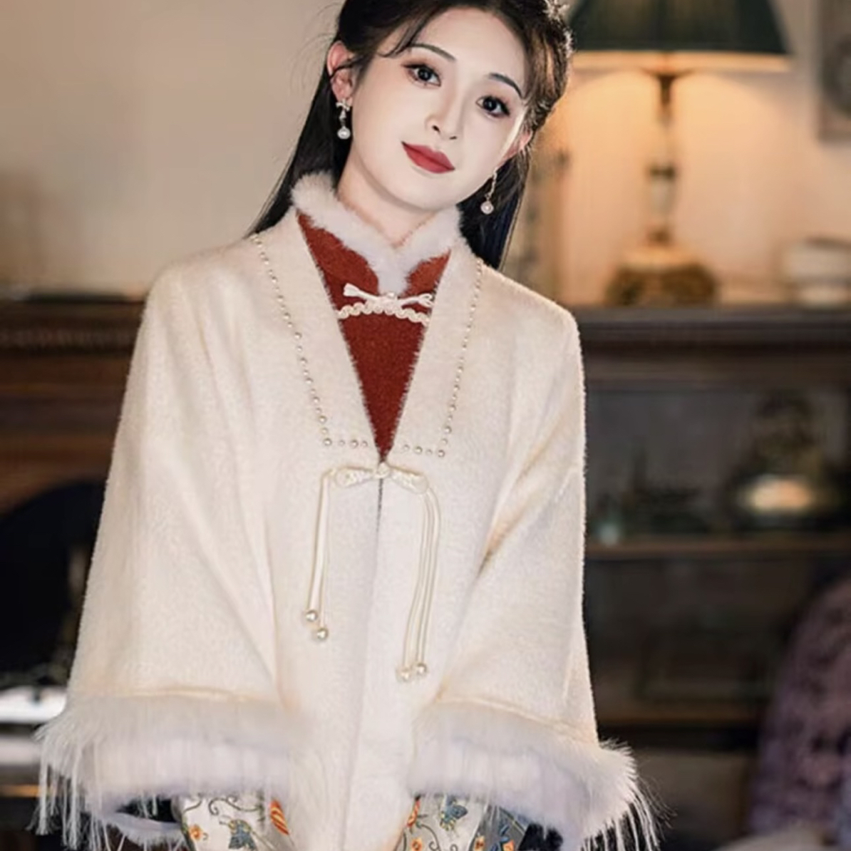 【芊芊】小个子旗袍百搭外套 新中式加厚洋气外套