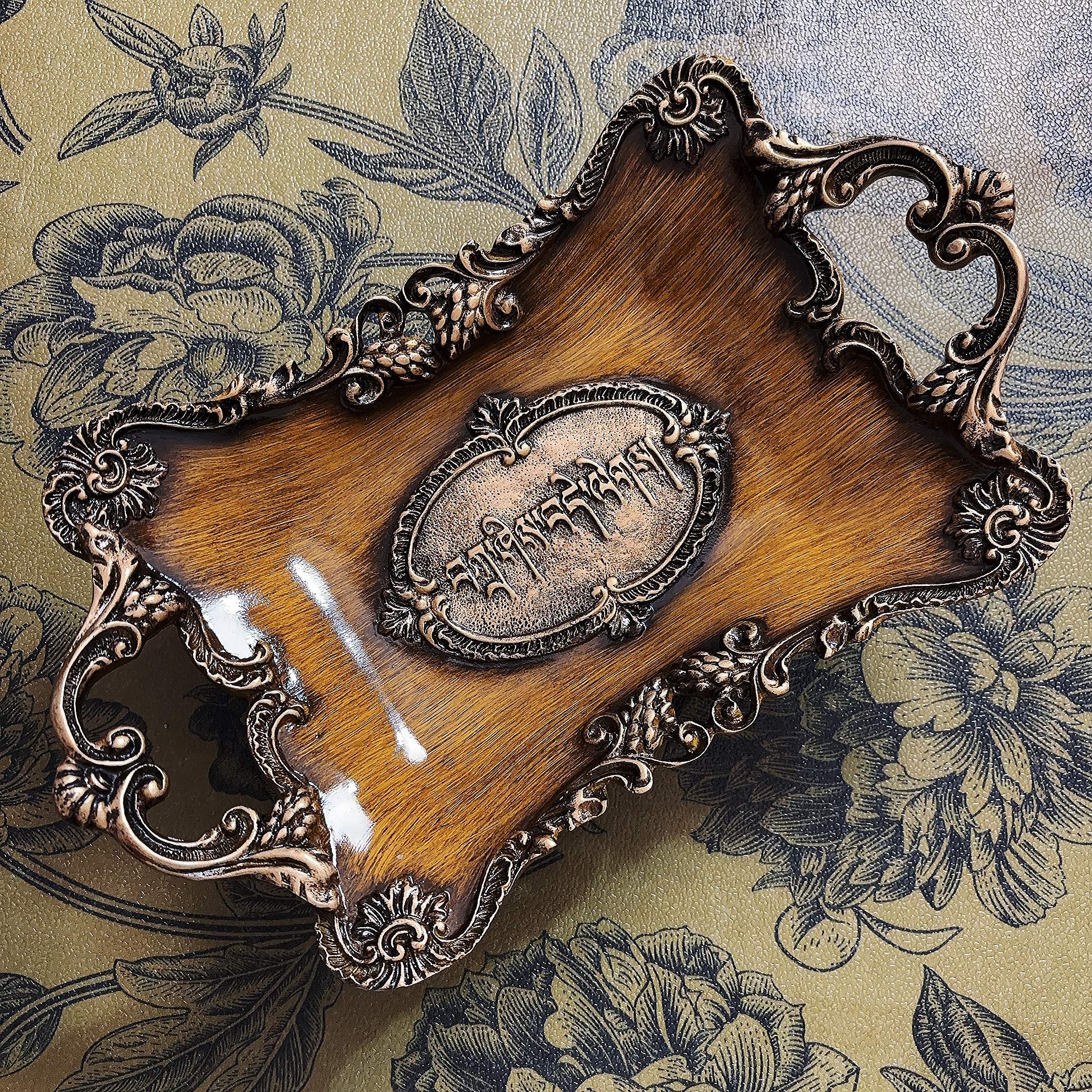 西藏包邮扎西德勒水果盘佛堂贡水果盆高档轻奢古典复古新古典藏式