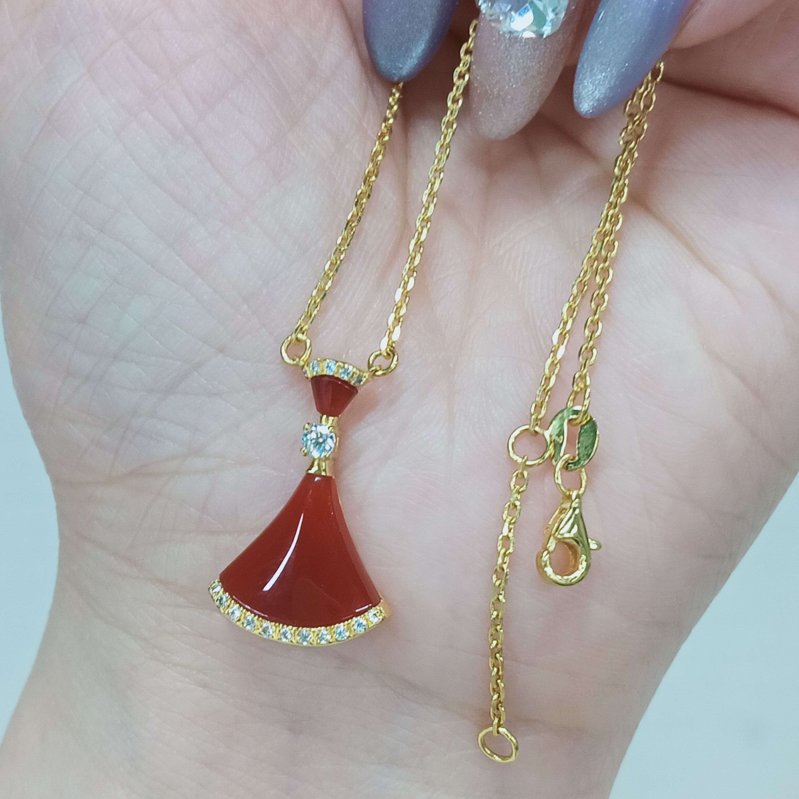 【金项链】红裙子黄金套链5G足金999精致轻奢气质附加【688/108】