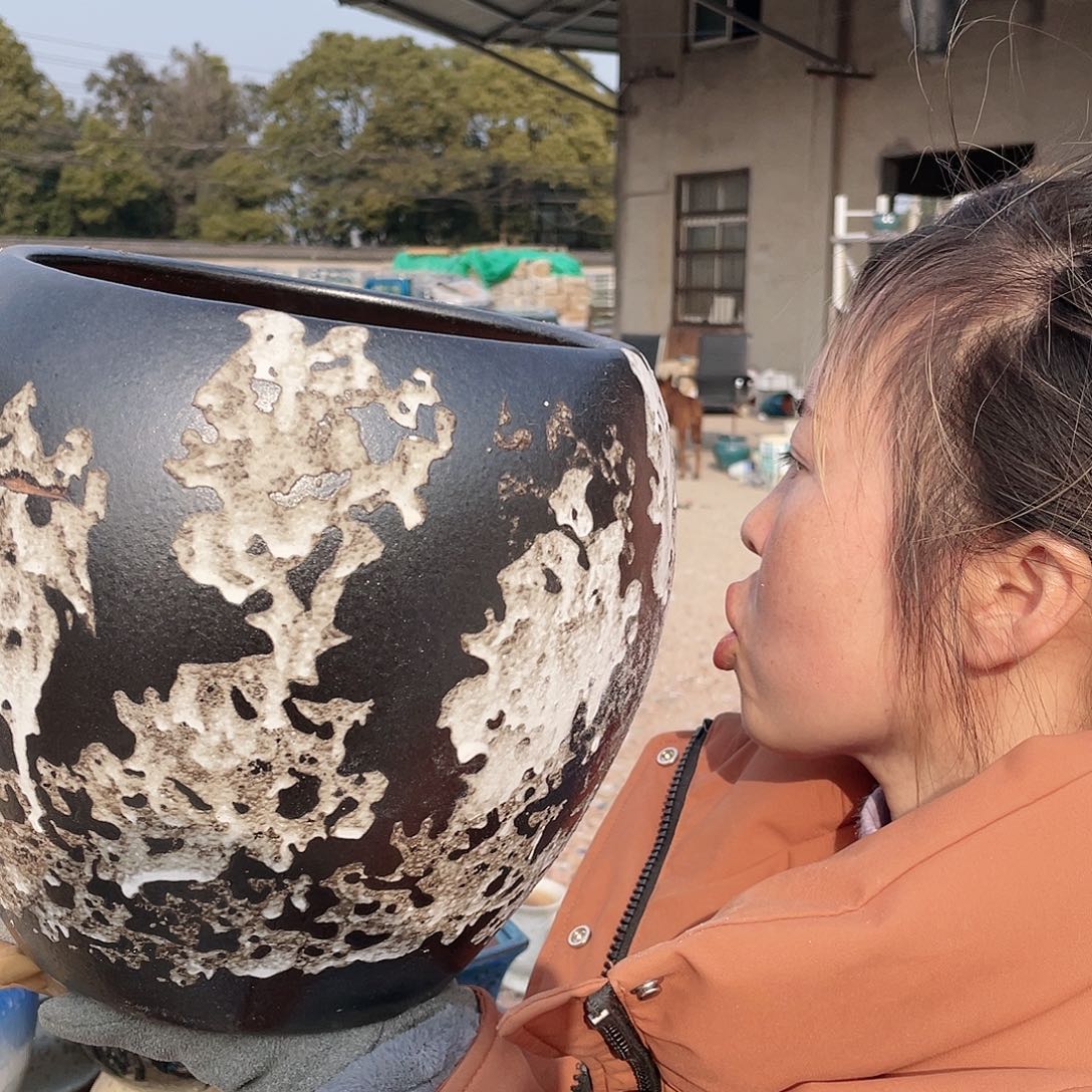 红陶王嫂花盆0122-140