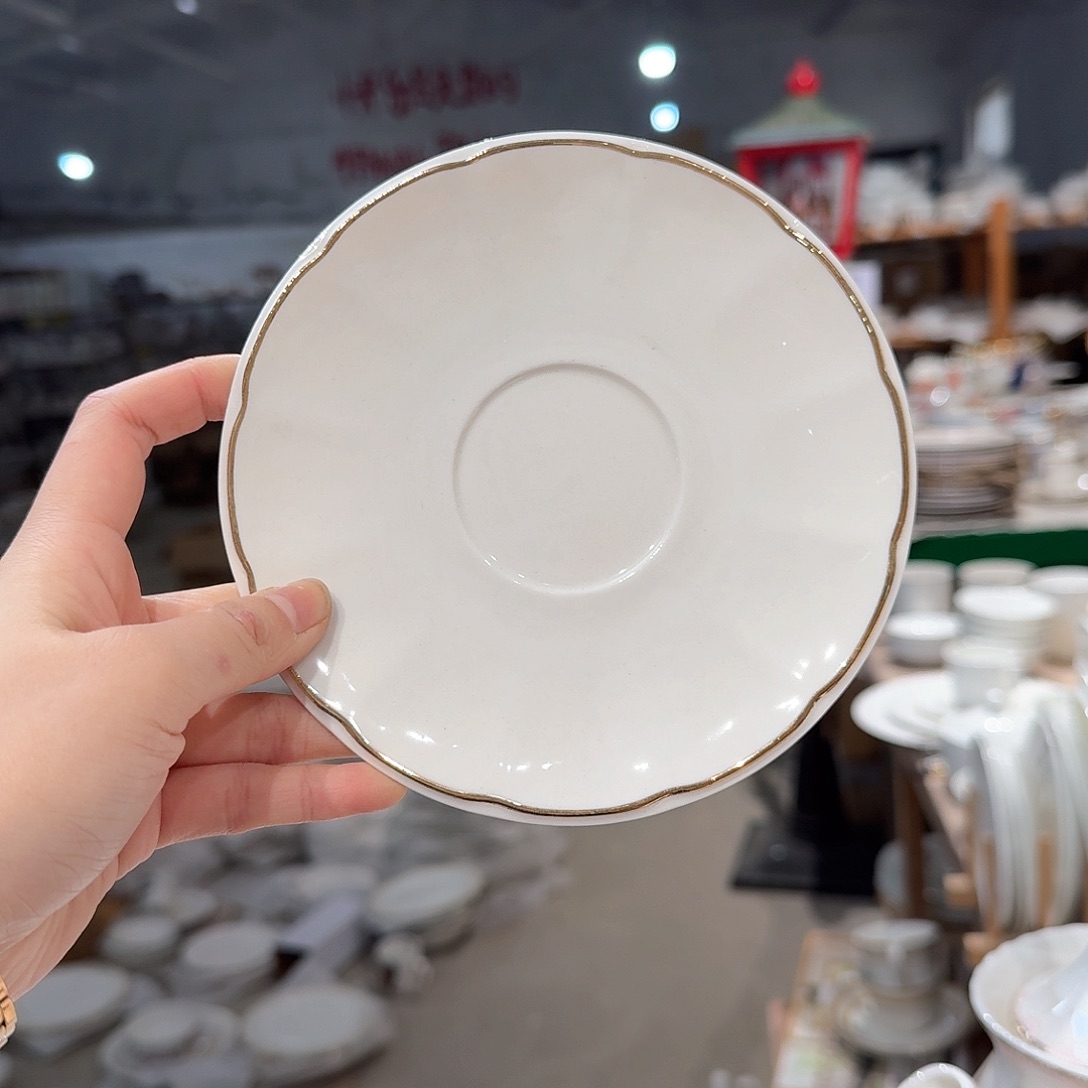瓷骨瓷6英寸味碟15cm六个实用外贸尾单