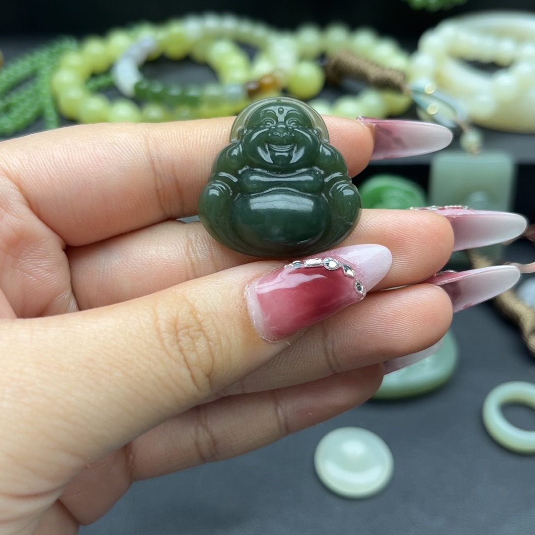 未镶嵌和田玉珠宝半成品倔*