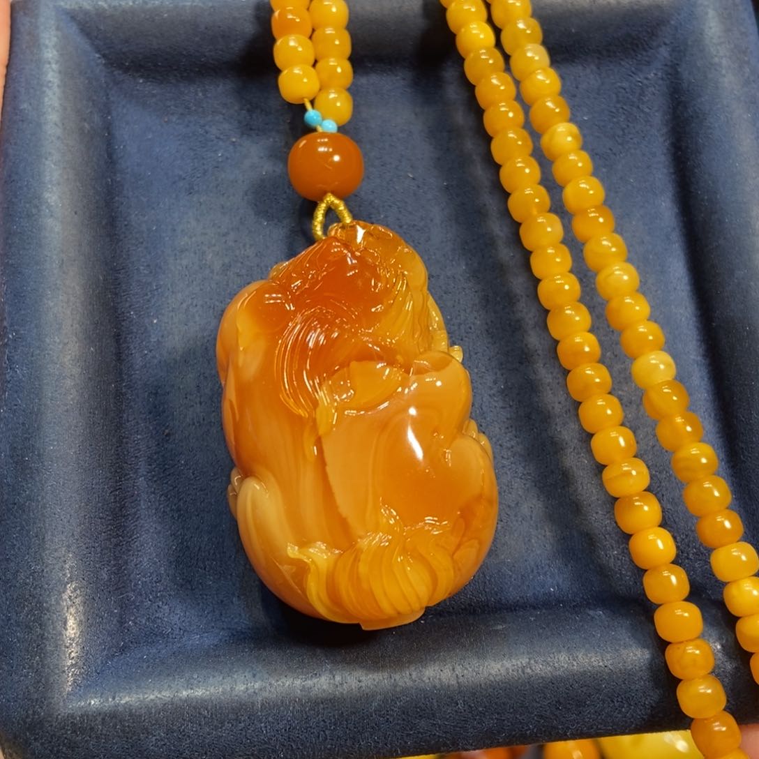 蜜蜡颈饰未镶嵌蜜蜡
